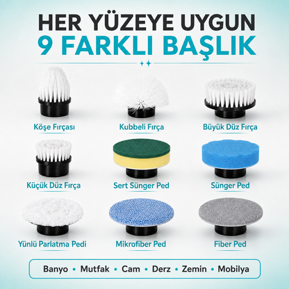 SpinnerClean Elektrikli Temizlik Fırçası