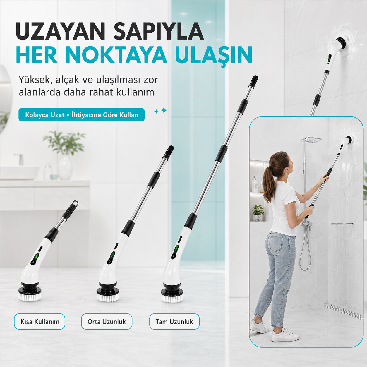 SpinnerClean Elektrikli Temizlik Fırçası